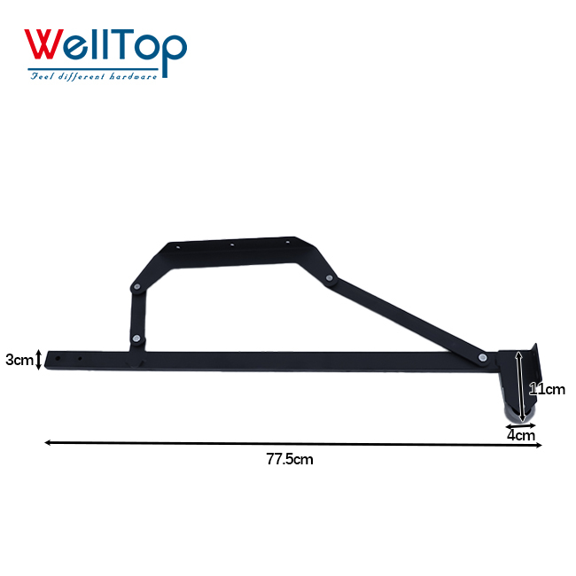 Heavy Duty Folding Sofa Bed Hinge Mechanism with Storage Lift Up Bracket for Furniture Hardware | WELLTOP,WELLTOP New Arrivals Furniture Accessories Hardware Storage Hinge Metal Folding Shelf Bracket Lift up Mechanism for Sofa Bed,veitop hardware