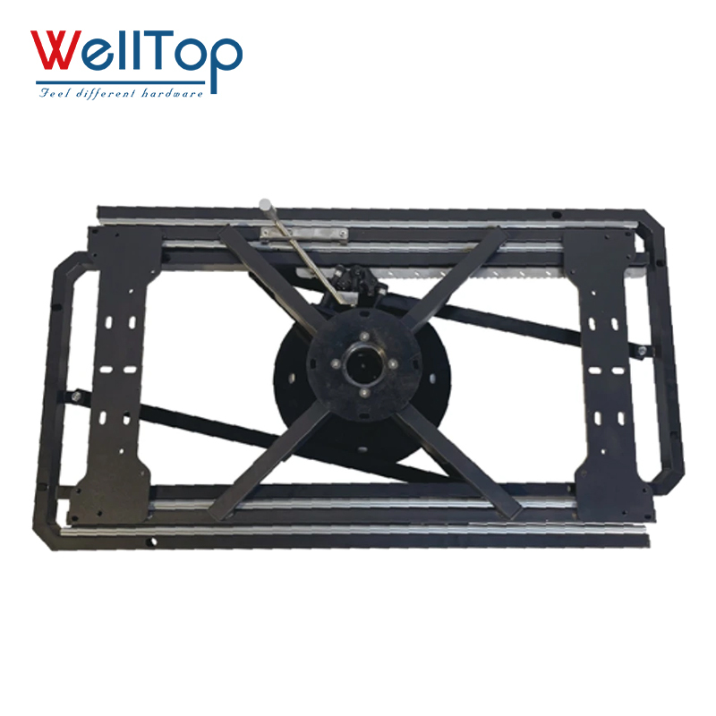 Heavy Duty 360° Rotating Folding Mechanism Hinge - Multi-Functional Swivel Bracket for RV Furniture, Sofa Beds & Space-Saving DIY Projects - WELLTOP 0101036-2,Customized Furniture Accessories Hardware 360° Rotating Table Slide Mechanism Swivel Extension Base Frame for Dining Table,veitop hardware