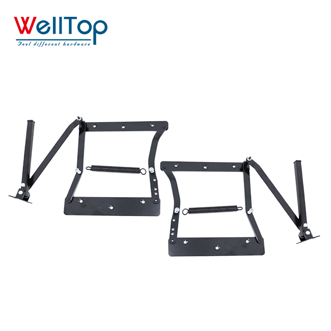 Heavy Duty Adjustable Lifting Recliner Mechanism - Folding Sofa Bed Hinge & Lift System for RV Furniture, DIY Sofas & Smart Storage Beds - WELLTOP 0101036,WELLTOP Customized Furniture Hardware Black Adjustable Bed Mechanism Adjustable Lifting Recliner Hinge Fold Metal Sofa Bracket,veitop hardware
