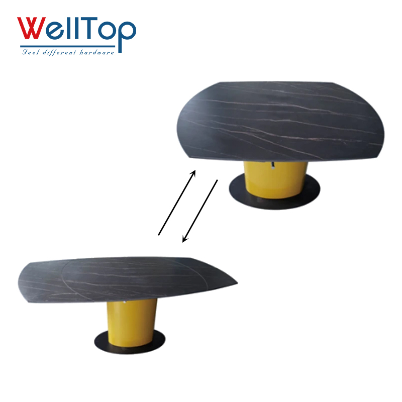 Heavy Duty 360° Rotating Folding Mechanism Hinge - Multi-Functional Swivel Bracket for RV Furniture, Sofa Beds & Space-Saving DIY Projects - WELLTOP 0101036-2,Customized Furniture Accessories Hardware 360° Rotating Table Slide Mechanism Swivel Extension Base Frame for Dining Table,veitop hardware