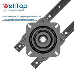 Heavy Duty Telescopic Table Lift Mechanism - Multi-Functional Coffee Table Extension Hardware for Space-Saving Smart Furniture - WELLTOP Hardware,WELLTOP New Arrival Furniture Hardware Telescopic Rotating Table Slide Rail Mechanism Rolling Kitchen Island Pull Out Extension,veitop hardware
