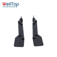 Heavy Duty Black Folding Metal Brackets - Adjustable Table Lift Mechanism & Wall Mounted Shelf Supports for RV, DIY Foldable Furniture & Tiny Homes,Wholesale Furniture Accessories Hardware Black Table Lift Mechanism Folding Metal Brackets Shelf Adjustable Furniture Hinges,veitop hardware