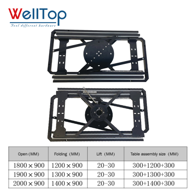 Heavy Duty 360° Rotating Folding Mechanism Hinge - Multi-Functional Swivel Bracket for RV Furniture, Sofa Beds & Space-Saving DIY Projects - WELLTOP 0101036-2,Customized Furniture Accessories Hardware 360° Rotating Table Slide Mechanism Swivel Extension Base Frame for Dining Table,veitop hardware