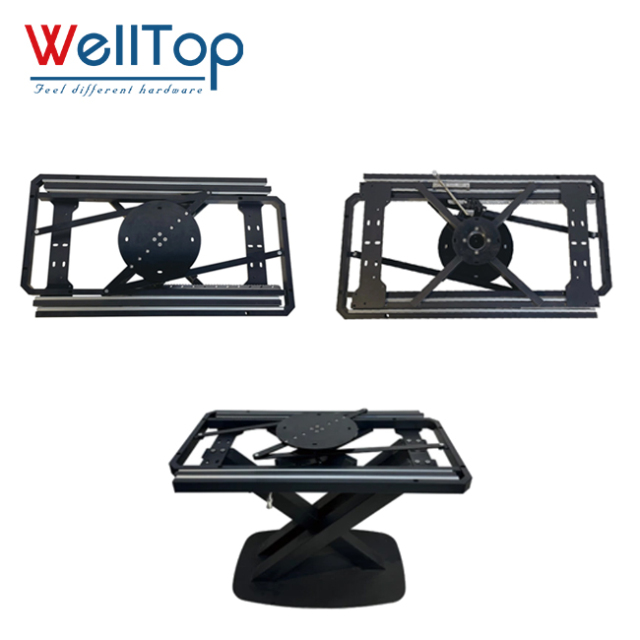 Heavy Duty 360° Rotating Folding Mechanism Hinge - Multi-Functional Swivel Bracket for RV Furniture, Sofa Beds & Space-Saving DIY Projects - WELLTOP 0101036-2,Customized Furniture Accessories Hardware 360° Rotating Table Slide Mechanism Swivel Extension Base Frame for Dining Table,veitop hardware