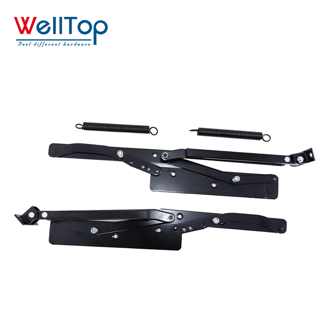 Heavy Duty Adjustable Lifting Recliner Mechanism - Folding Sofa Bed Hinge & Lift System for RV Furniture, DIY Sofas & Smart Storage Beds - WELLTOP 0101036,WELLTOP Customized Furniture Hardware Black Adjustable Bed Mechanism Adjustable Lifting Recliner Hinge Fold Metal Sofa Bracket,veitop hardware