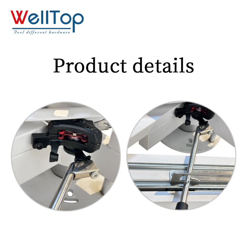 Heavy-Duty Swivel Dining Table Mechanism - 360° Rotating Extendable Table Frame Base for Smart Furniture & Space-Saving Dining Solutions - WELLTOP 0110033,Wholesale Furniture Accessories Hardware Swivel Dining Table Base Frame 360° Rotating Sliding Mechanisms for Extension Table,veitop hardware