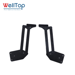 Heavy Duty Black Folding Metal Brackets - Adjustable Table Lift Mechanism & Wall Mounted Shelf Supports for RV, DIY Foldable Furniture & Tiny Homes,Wholesale Furniture Accessories Hardware Black Table Lift Mechanism Folding Metal Brackets Shelf Adjustable Furniture Hinges,veitop hardware