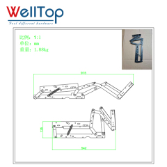Adjustable Recliner Footrest Mechanism - Heavy Duty Metal Sofa Footrest Hinges & Bracket Hardware for Lazy Chairs & Reclining Furniture,WELLTOP New Arrivals Furniture Accessories Hardware Sofa Footrest Hinges Mechanism Bracket Adjustable Recliner Chair Mechanisms,veitop hardware