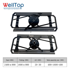Heavy-Duty Swivel Extendable Table Mechanism - 360° Rotating Sliding Base for Dining Tables, Coffee Tables & Smart Furniture Hardware - WELLTOP 0110033,New Arrivals Furniture Accessories Hardware Sliding Table Mechanism Base Black Rotating Swivel Extendable Dining Table Frame,veitop hardware