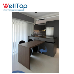 Heavy Duty Telescopic Table Lift Mechanism - Multi-Functional Coffee Table Extension Hardware for Space-Saving Smart Furniture - WELLTOP Hardware,WELLTOP New Arrival Furniture Hardware Telescopic Rotating Table Slide Rail Mechanism Rolling Kitchen Island Pull Out Extension,veitop hardware