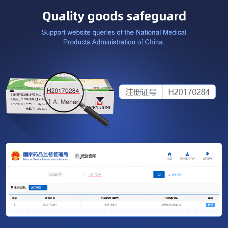 Viagra（伟哥） -  Tadalafil tablets（希爱力 ）（20mg*1/tabella/box）Treatment of premature ejaculation, impotence, and erectile dysfunction (confidential shipment)