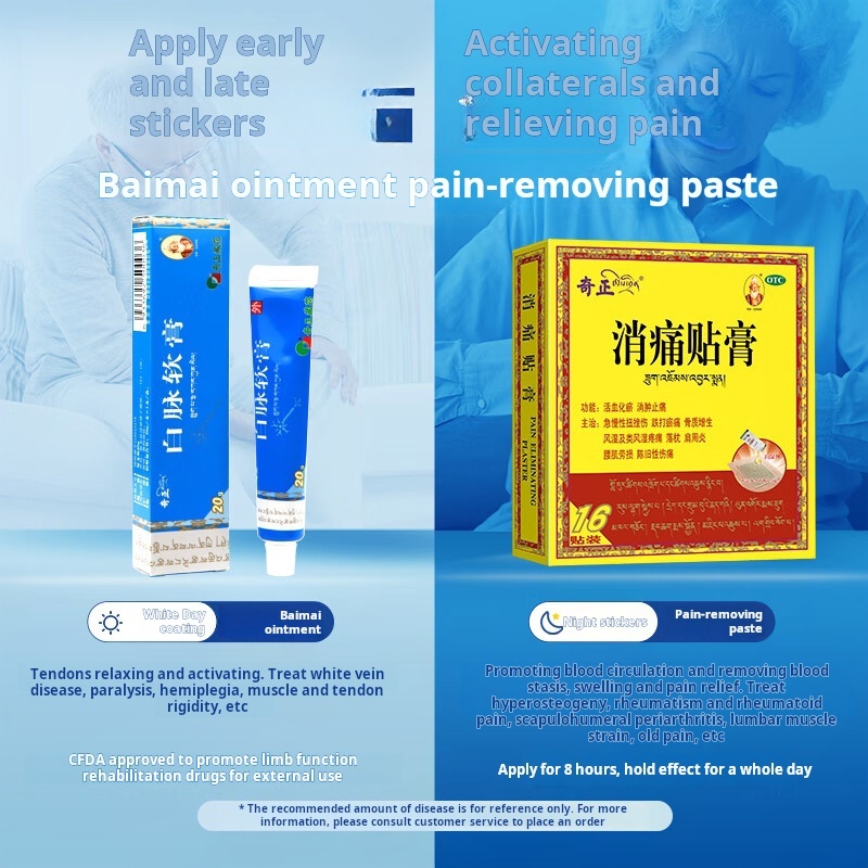 Drug-Qizheng Tibetan medicine Xiaotong plaster 1 paste/bag * 8 paste/box is used for acute and chronic sprains, contusions, bruises from bruises, hyperosteogeny, rheumatism and rheumatoid pain