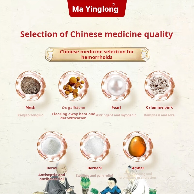 Drug-[Ma Yinglong] Musk Hemorrhoids Ointment 20g * 1 Box for Hemorrhoids Hematochezia, Swelling and Pain, Anal Fissure