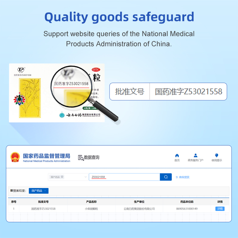 药品 - 云南白药 小柴胡颗粒 10g*10袋/盒  解表散热，疏肝和胃 用于外感病