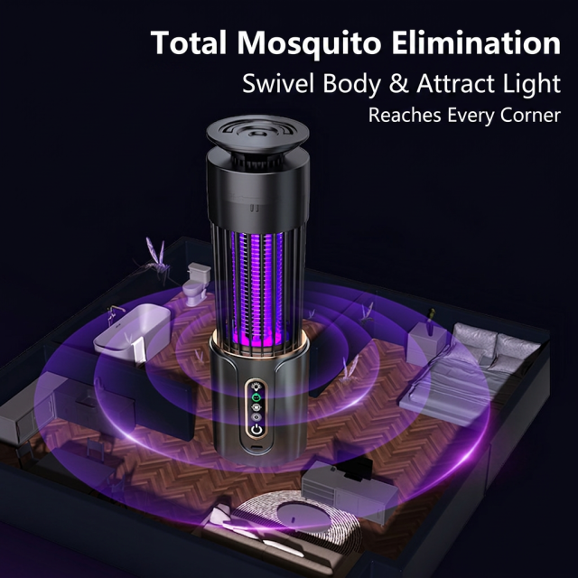 Portable Photocatalytic Mosquito Killer Lamp USB Charging High Voltage Electric Shock Mosquito Lights Solid Pesticide Product-p