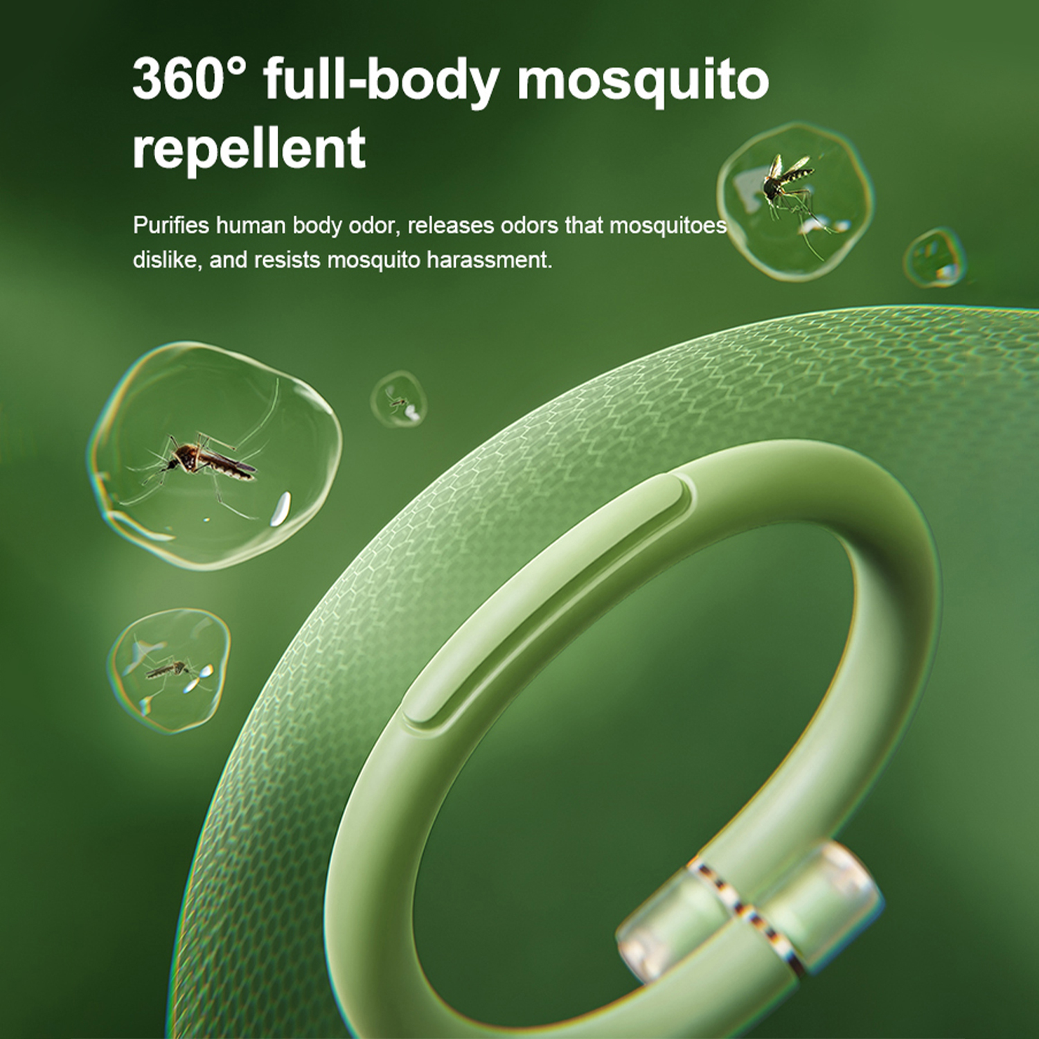 Q1-Qualitell solid reusable ABS silicone mosquito repellent bracelet with a faint fragrance, used for pest control.