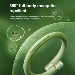 Q1-Qualitell solid reusable ABS silicone mosquito repellent bracelet with a faint fragrance, used for pest control.