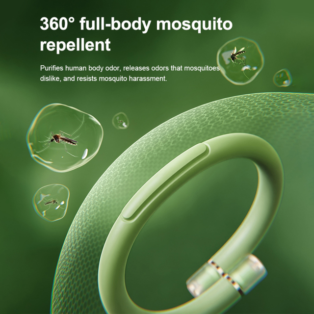 Q1-Qualitell solid reusable ABS silicone mosquito repellent bracelet with a faint fragrance, used for pest control.