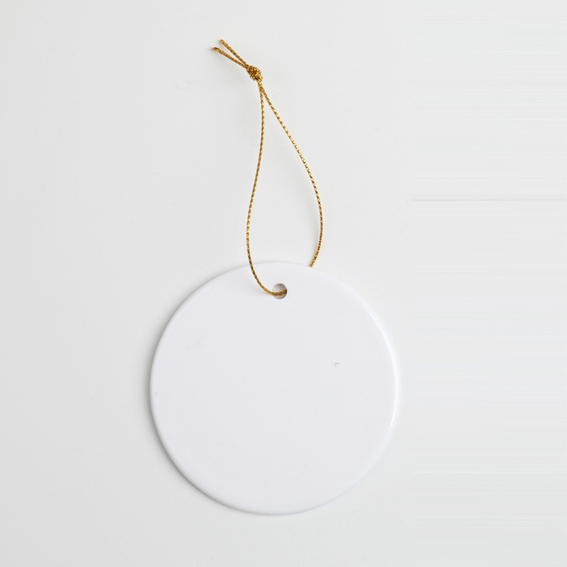 100pcs 3 Inches  Two Sides Sublimation Ceramic Ornament