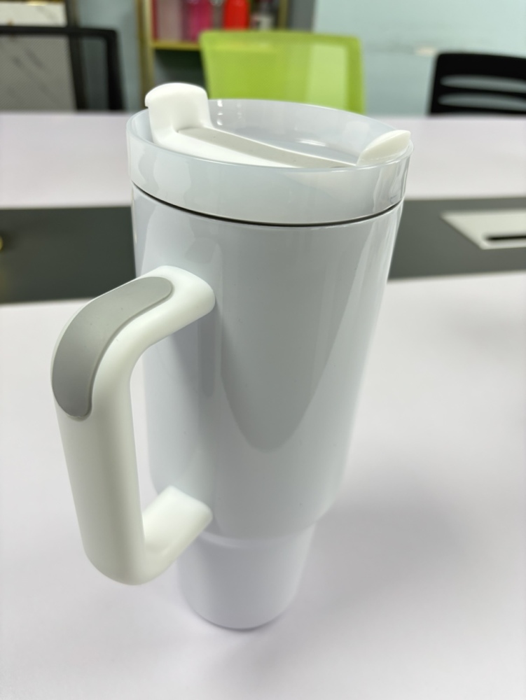 KOCDAM 20 Pack 40oz ALL WHITE Sublimation Mug H2.0 with Straw