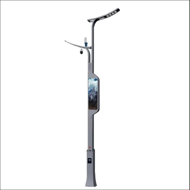 street light pole with camera cctv for smart city