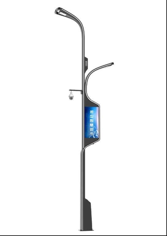street light pole with camera cctv for smart city