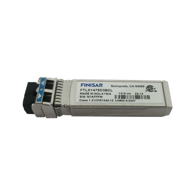 Finisar FTLX1475D3BCL Compatible 10Gb SFP+ SR Optical Transceiver, 10km, 1310nm, Single-Mode Fiber (SMF)