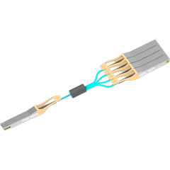 200G QSFP56 to 4x 50G QSFP56 Breakout Active Optical Cable (AOC), 1-100m
