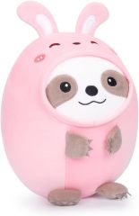 Cute Sloth Rabbit Plush Pillow 8" Bunny Sloth Stuffed Animal