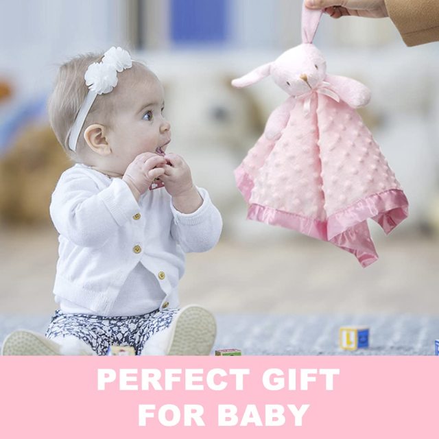 Babies Bunny Security Blanket Girl Newborn 