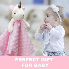 Babies Soft Plush Pink Security Blanket for Girls