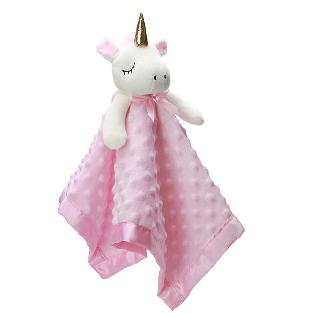 Babies Soft Plush Pink Security Blanket for Girls