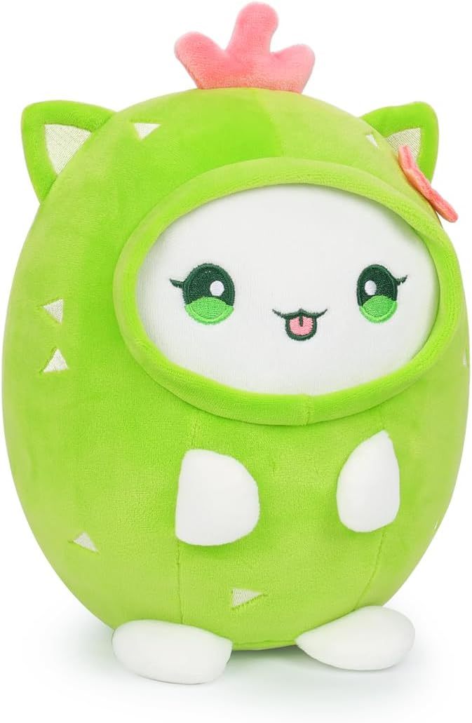 Cactus Cat Plush Pillow 8" Kitten Stuffed Animal