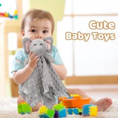 Soft Lovey Unisex Lovie Baby Elephant Security Blanket