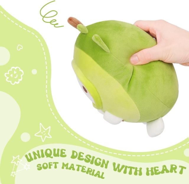 Cute Avocado Cat Plush Pillow 8" Kitten Stuffed Animal