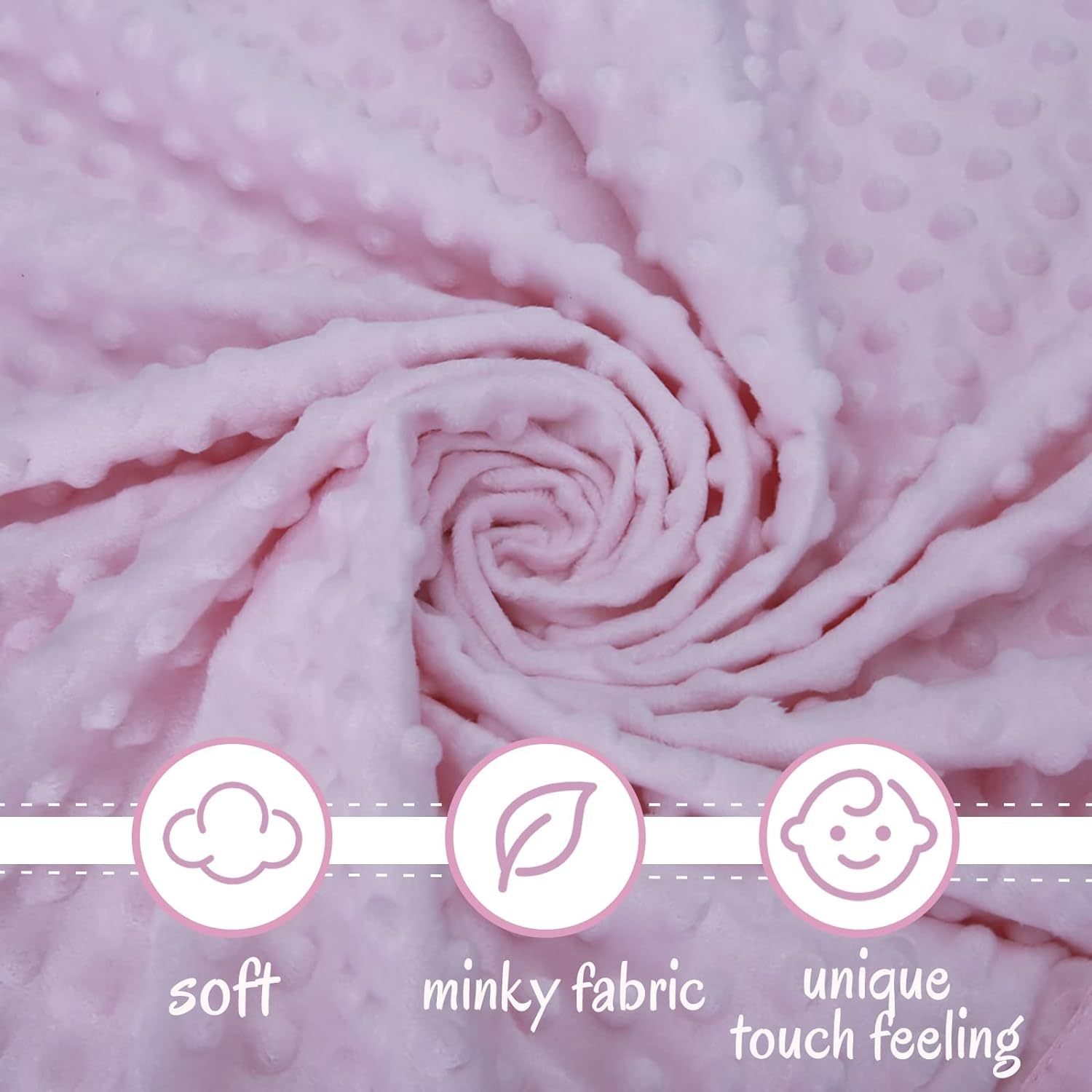 Babies Soft Plush Pink Security Blanket for Girls