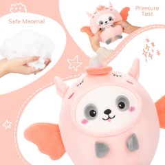 Cute Panda Unicorn Plush Pillow 8" Pandacorn Stuffed Animal