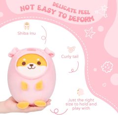 Cute Shiba Inu Pig Plush Pillow 8" Piggy Corgi Akita Stuffed Animal