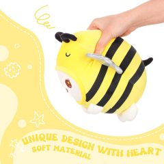Cute Cat Bee Plush Pillow 8" Kitten Honeybee Stuffed Animal