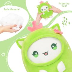Cactus Cat Plush Pillow 8" Kitten Stuffed Animal