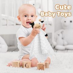 Cow Security Blanket Soft Loveys for Babies for Boys and Girls