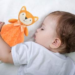 Fox Security Blanket Orange Soft Baby Lovey Unisex Lovie Baby Gifts