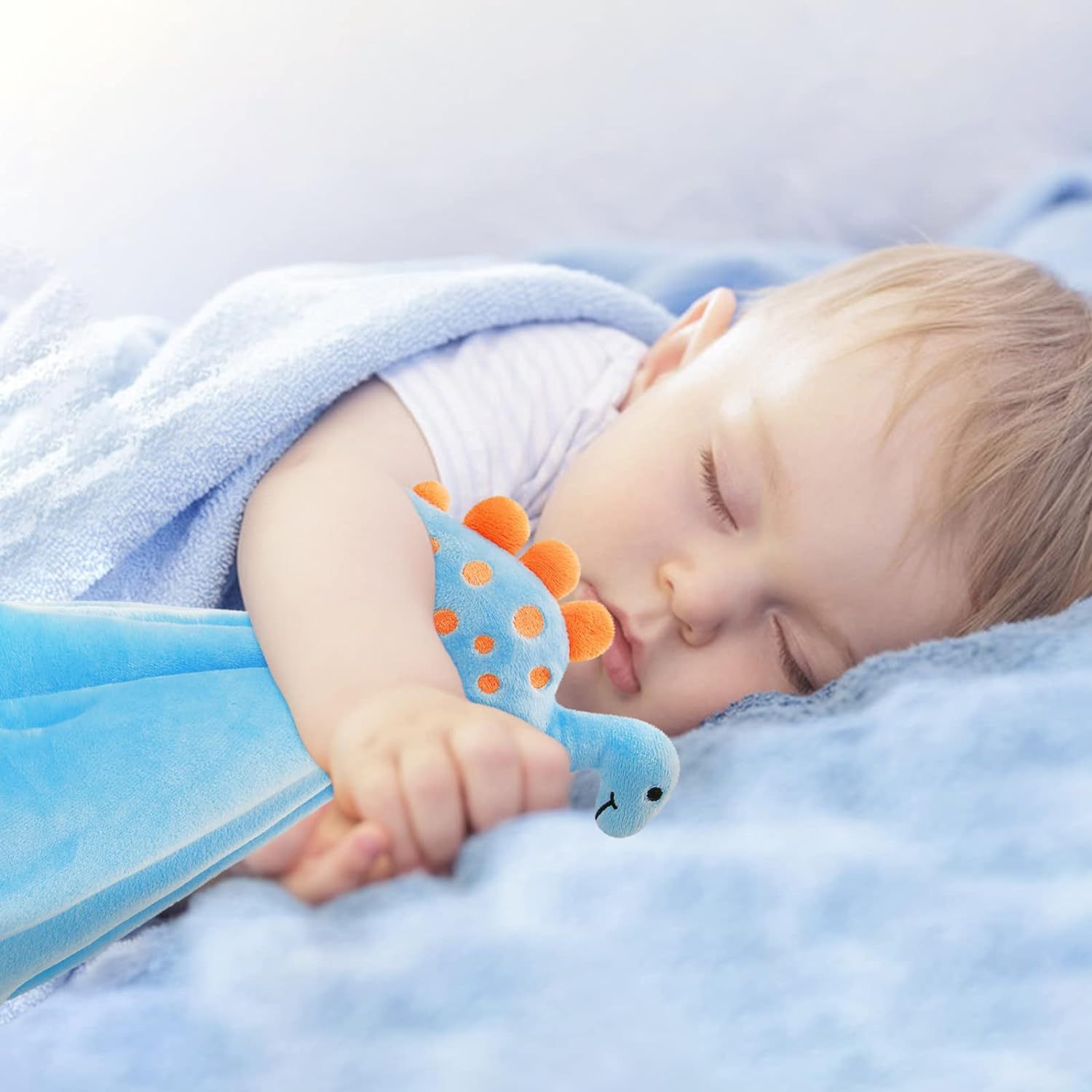 Dinosaur Security Blanket Soft Loveys for Babies for Boys and Girls