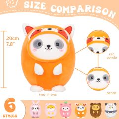 Cute Red Panda Plush Pillow 8" Lesser Panda Stuffed Animal
