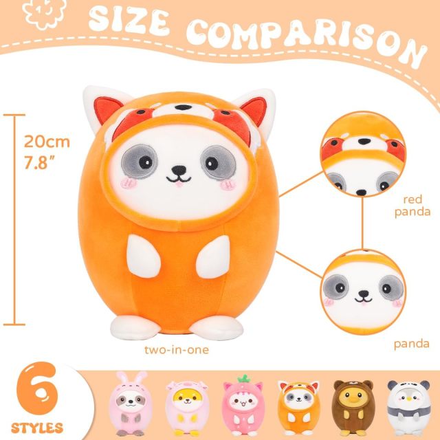 Cute Red Panda Plush Pillow 8" Lesser Panda Stuffed Animal