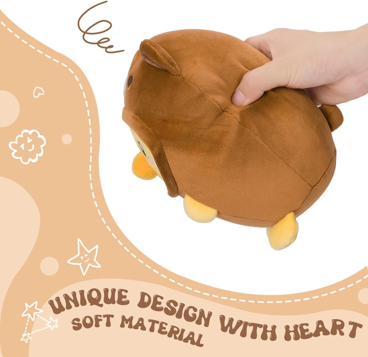 Cute Duck Bear Plush Pillow 8" Bear Ducky Stuffed Animal