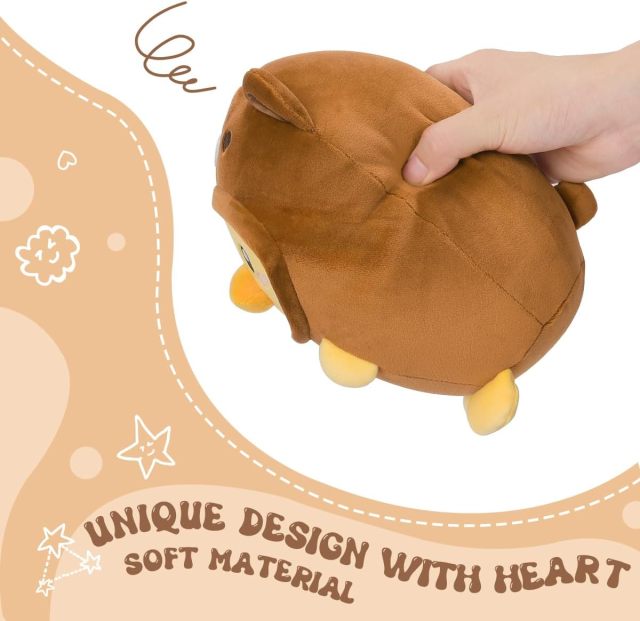 Cute Duck Bear Plush Pillow 8" Bear Ducky Stuffed Animal