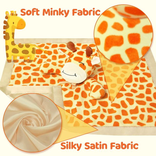 Giraffe Loveys for Babies Soft Security Blanket
