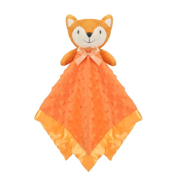 Fox Security Blanket Orange Soft Baby Lovey Unisex Lovie Baby Gifts