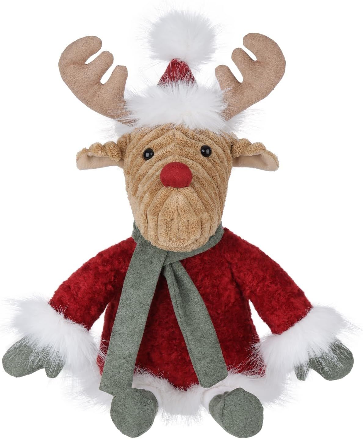 Christmas Toys Plush Lovely Winter Reindeer Elk with Hat and Scarf